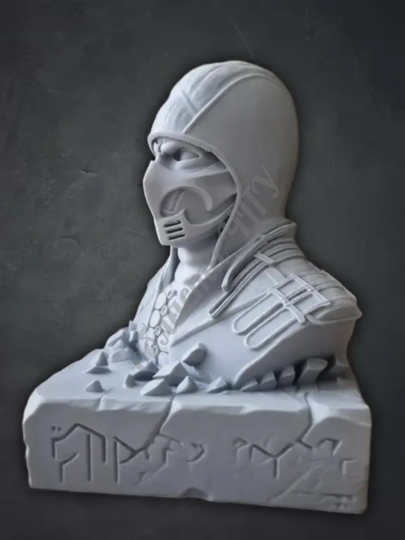 3 Д модель скорпион Mortal Kombat бюст
