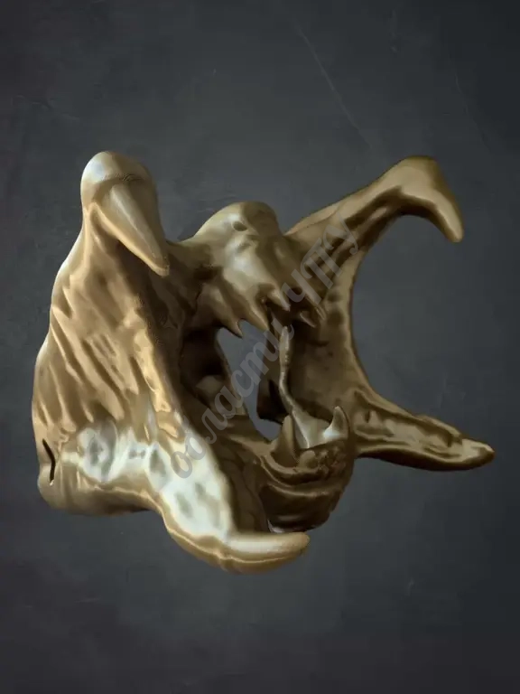 Заготовка 3D модель маска хищника с открытой пастью